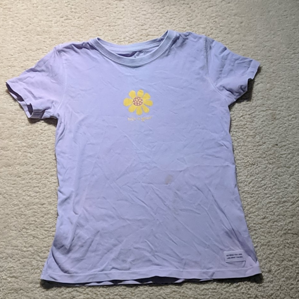 Life is Good flower t-shirt